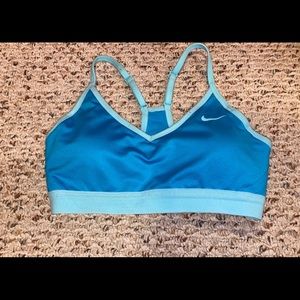 Blue Nike sports bra